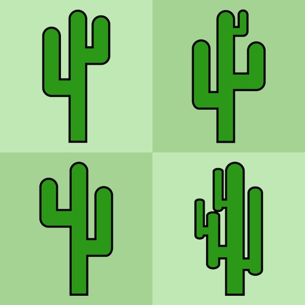 Cute cactus vector 1