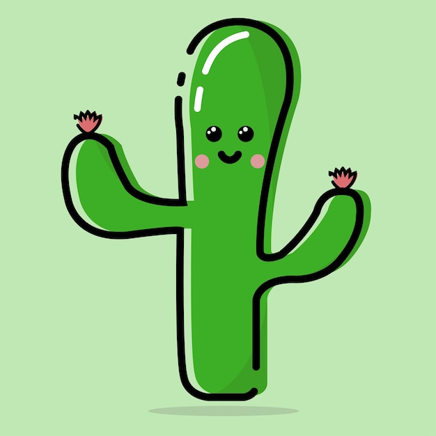 Cute cactus vector 4