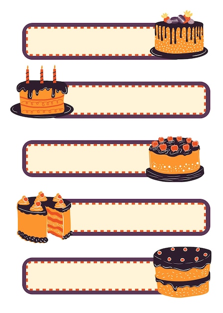 cute cake label for a notebook