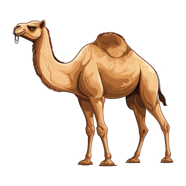 Vector cute camel cartoon vector art illustration design