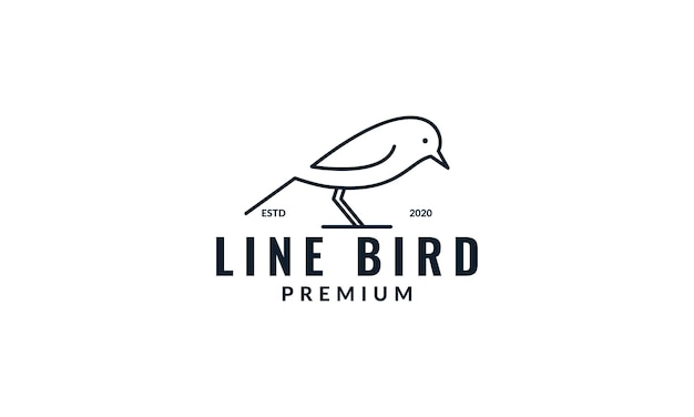 Симпатичный минималистский дизайн логотипа canary line