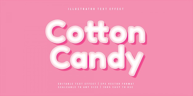 Cute candy playful text style font effect