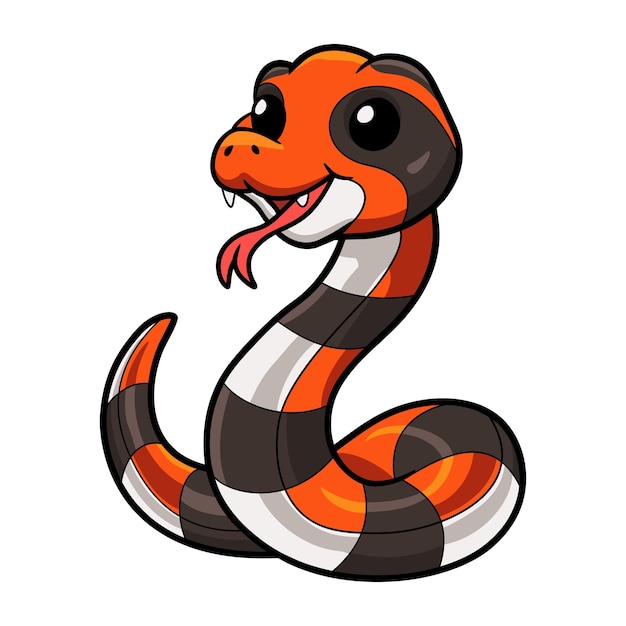 Cute cape coral snake cartoon