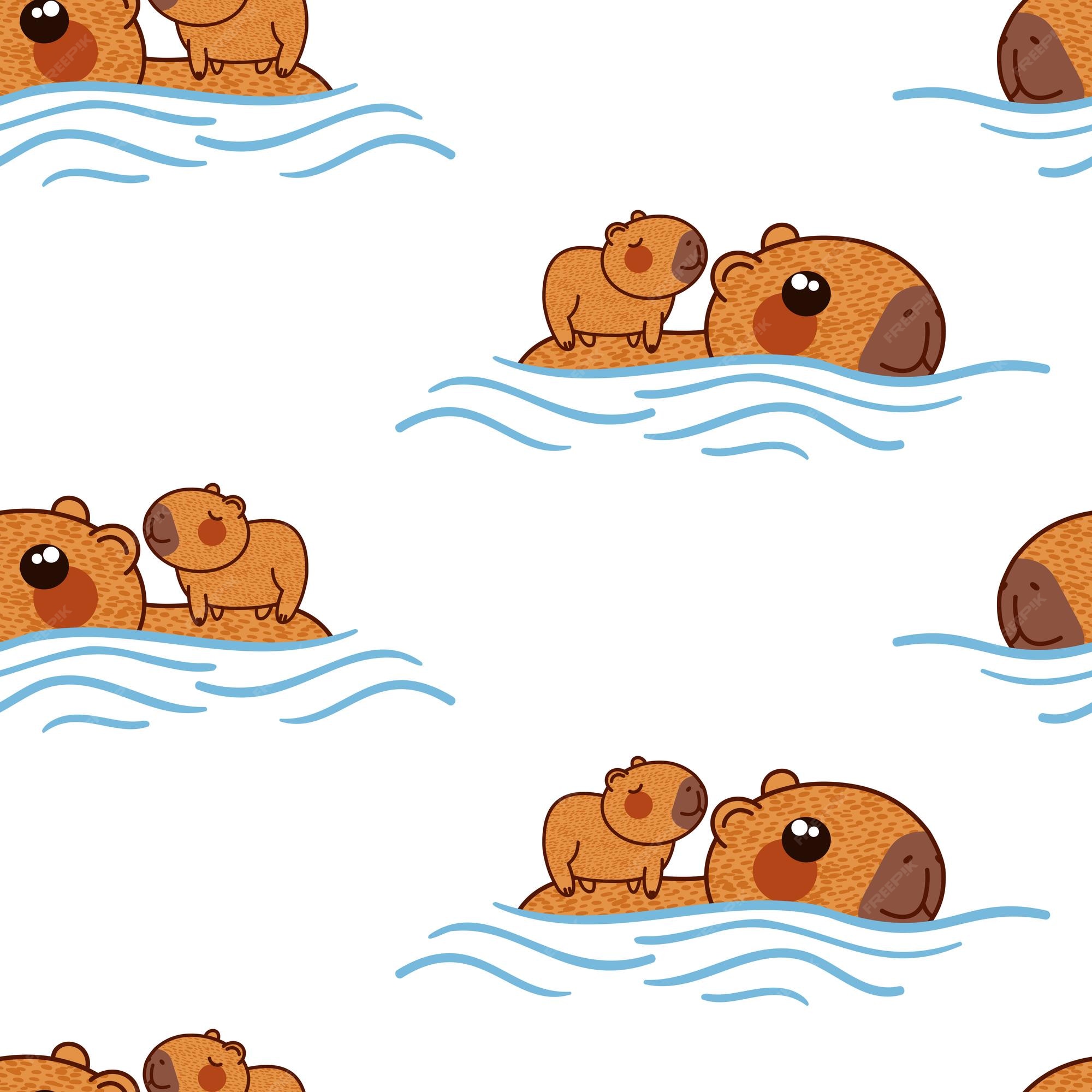 Premium Vector  Cute capybara cartoon vector illustration