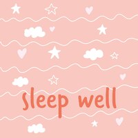 Cute card sweet dreams, good night. sleep well