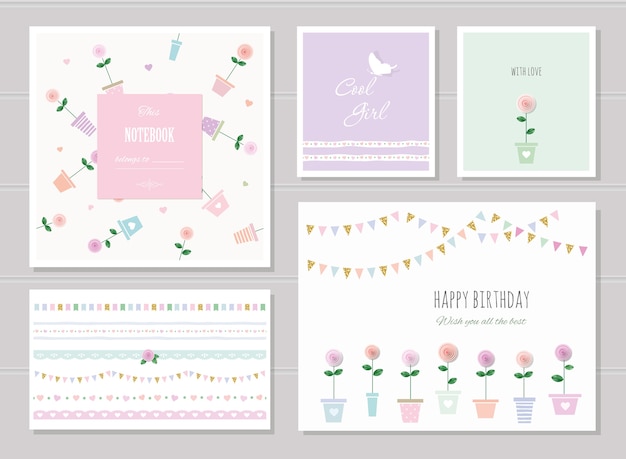 Cute cards for girls.
