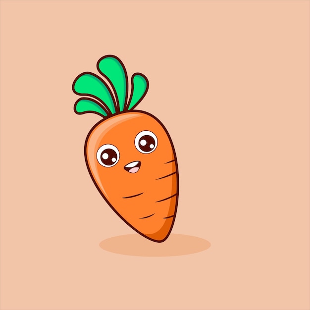 Cute carrot is smile