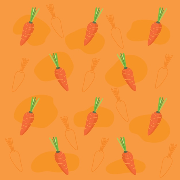 Vector cute carrot pattern