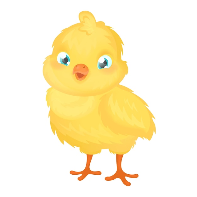 Cute cartoon baby chicken