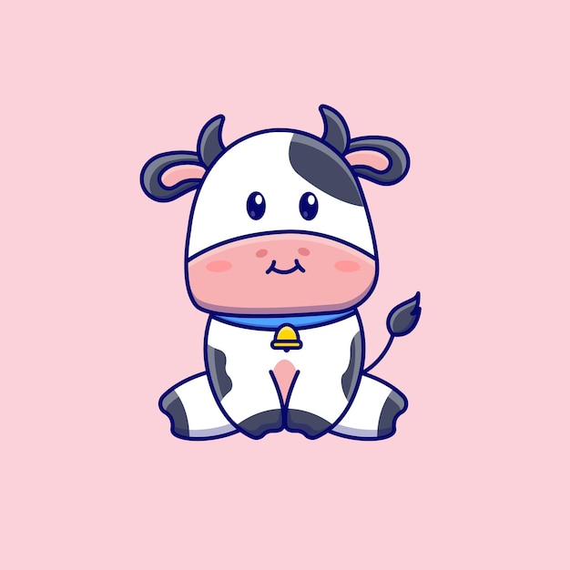 Cute Baby Cow SVG | Cartoon Baby Cow Vector Clip Art | Decal