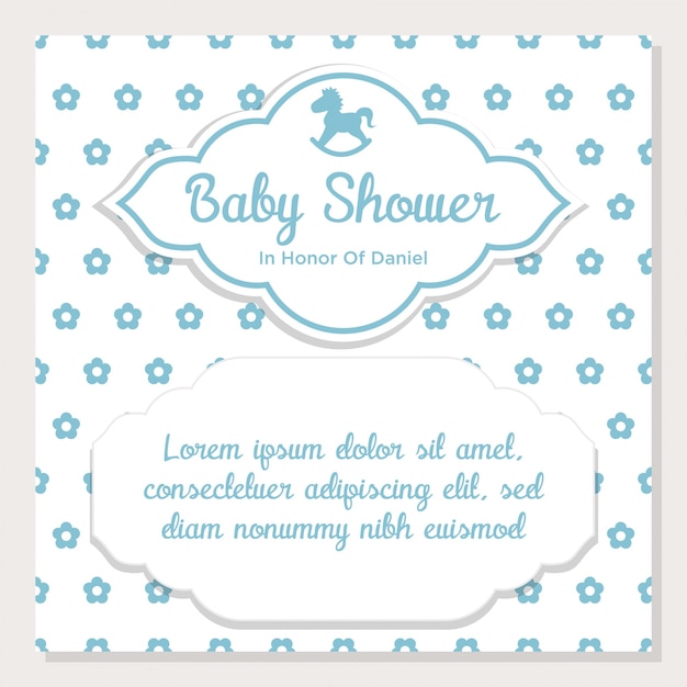 Cute cartoon baby shower and new born invitation card