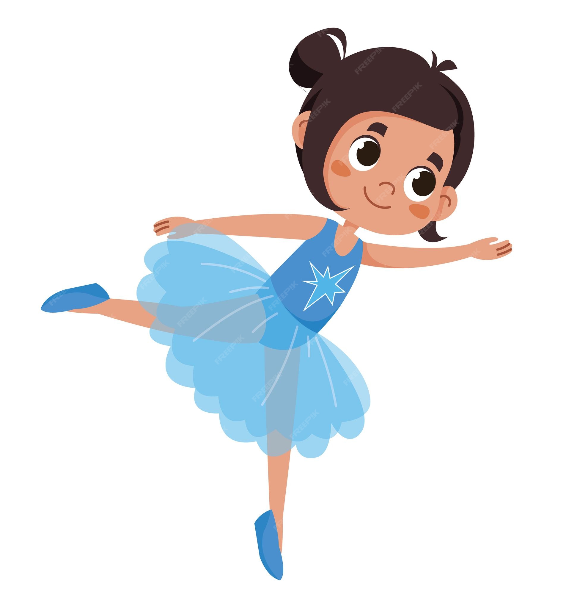 Premium Vector | Cute cartoon ballerina dancing the child is standing in a pose girls ballet friends illustration Premium Vector | Cute cartoon ballerina dancing the child is standing in a pose girls ballet friends illustration