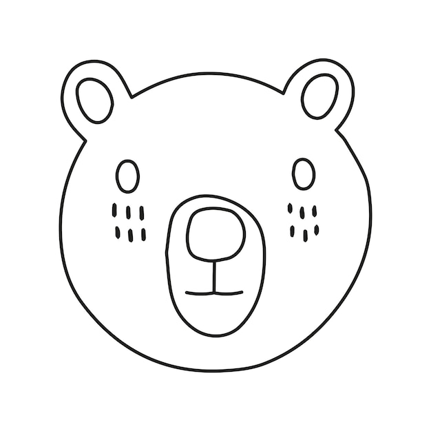 Cute cartoon bear coloring book for children