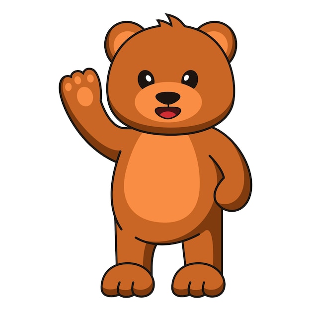 Vector cute cartoon bear illustration