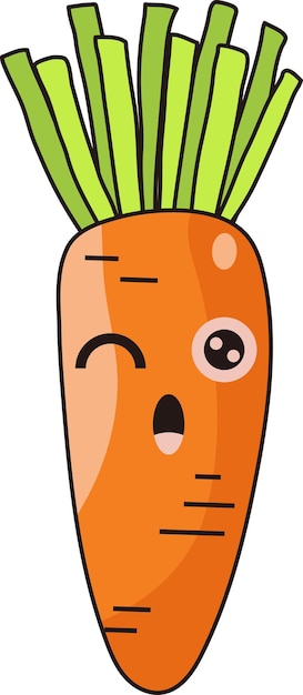 Cute Cartoon Carrot Illustration