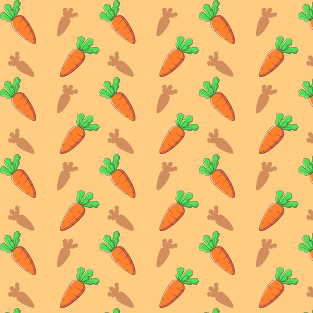 Cute Cartoon Carrot Pattern Stock Illustration