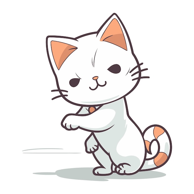 Cute cartoon cat character vector illustration eps 10