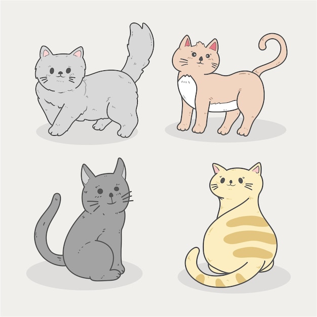 A cute cartoon cat illustration in a playful pose