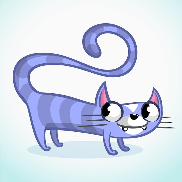 Cute cartoon cat vector illustration