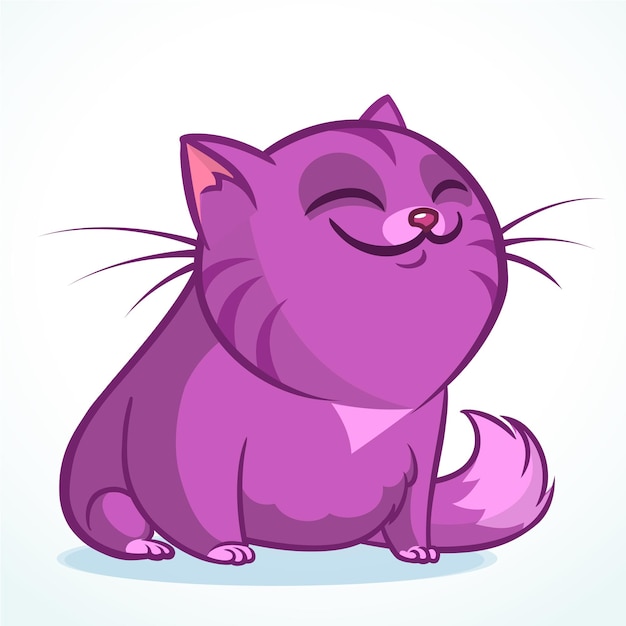 Cute cartoon cat vector illustration