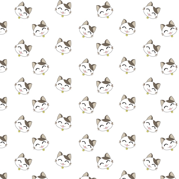 Cute cartoon cats pattern.