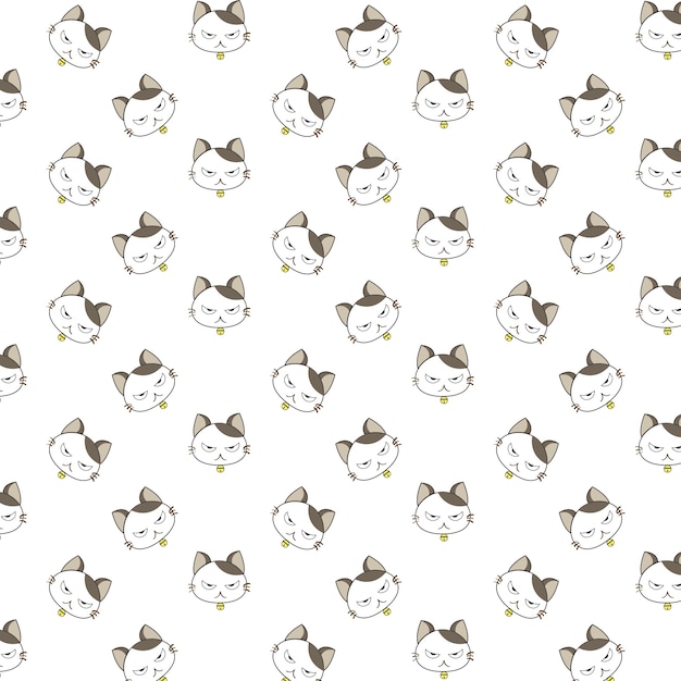 Cute Cartoon Cats Pattern.