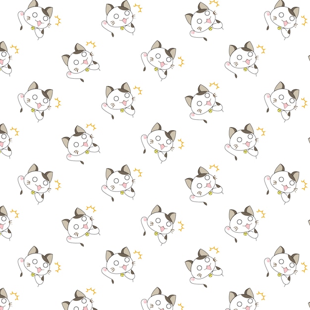 cute cartoon cats pattern.