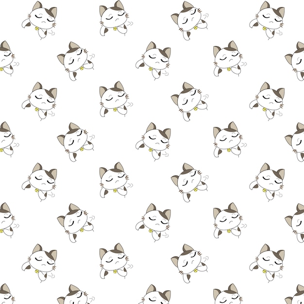 cute cartoon cats pattern