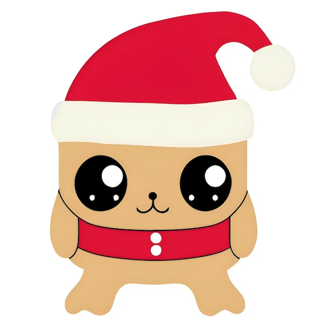 Cute Cartoon Christmas Bear Illustration