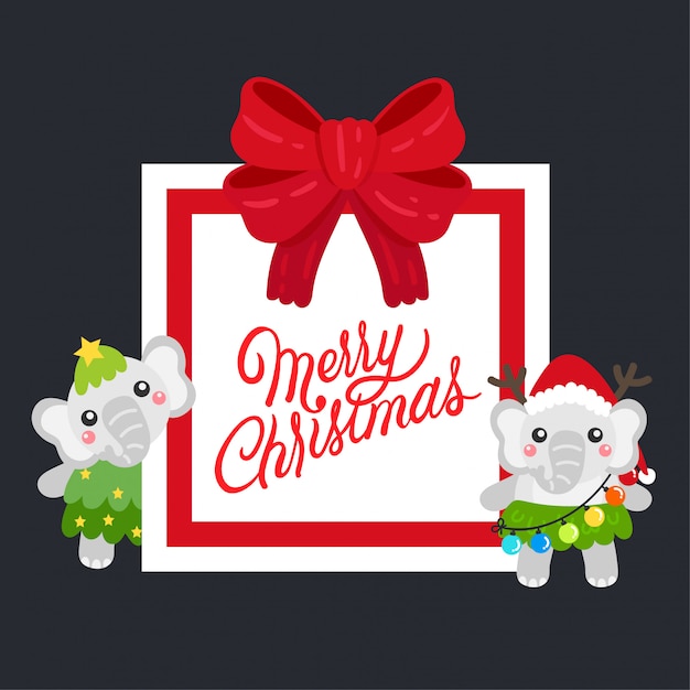 Vector cute cartoon christmas concept.