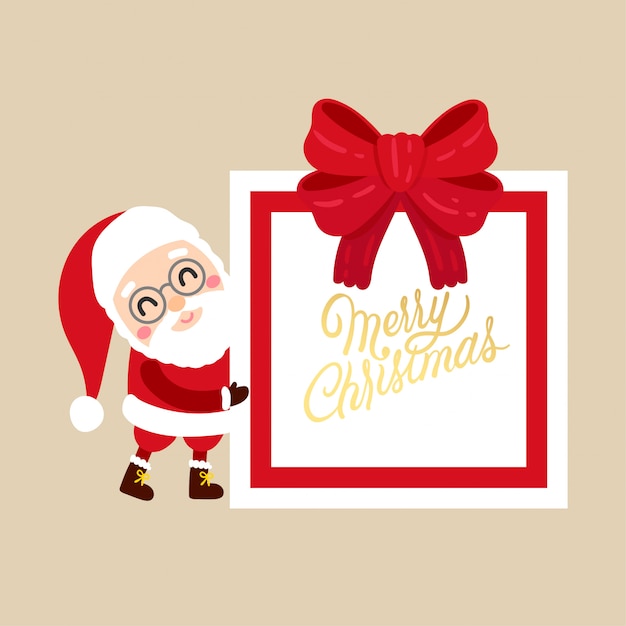 Cute Cartoon Christmas vector, kerstkaart.