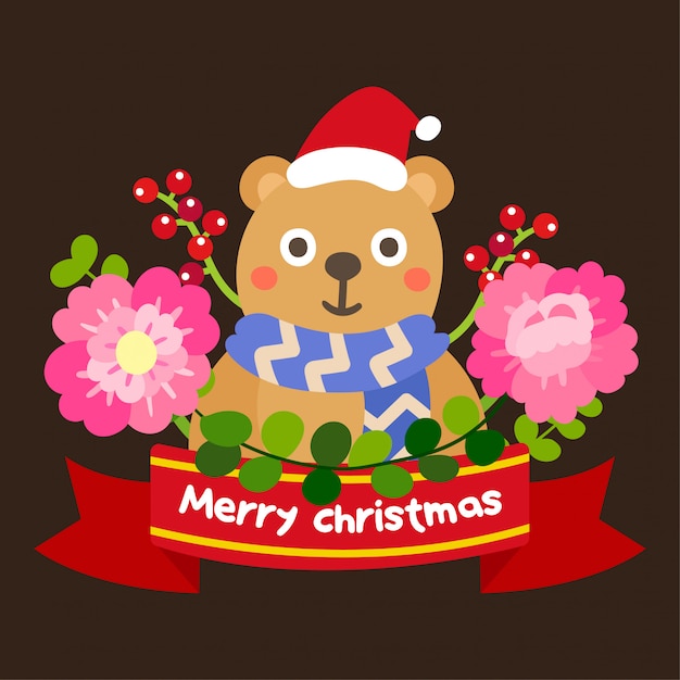 かわいい漫画のクリスマスベクトル。