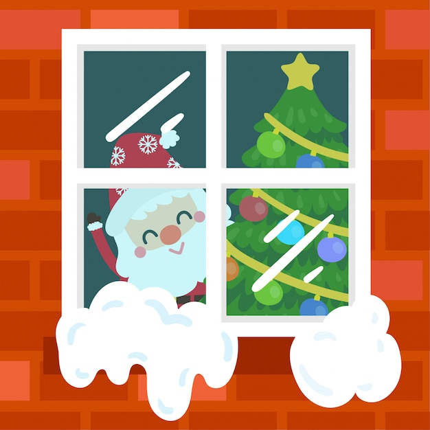 Cute cartoon christmas vector