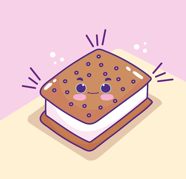 Милый мультфильм печенье