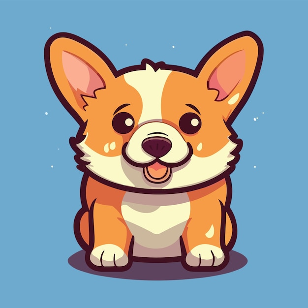 Cartoon corgi carino adorabile welsh corgi illustrazione per bambini prodotti per bambini