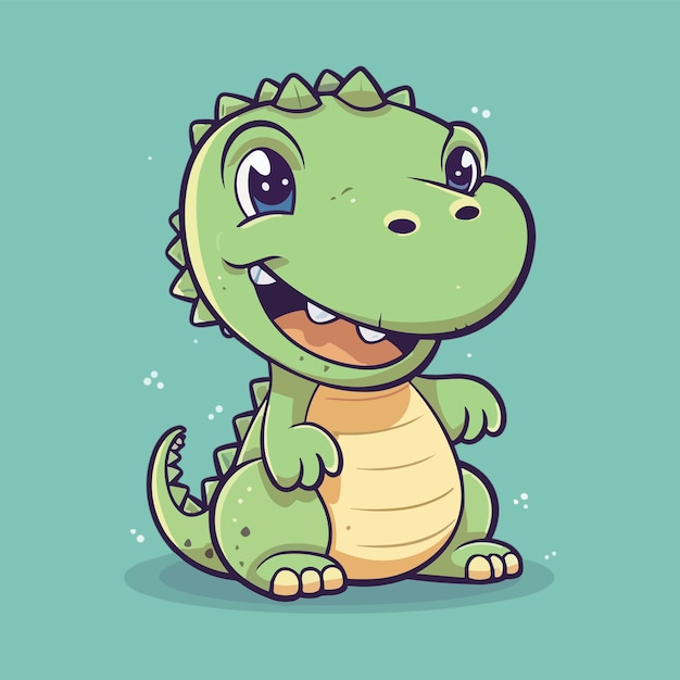 Cute Cartoon Crocodile Playful Reptile Illustration for Children039s Books Nursery Decor and Wildli