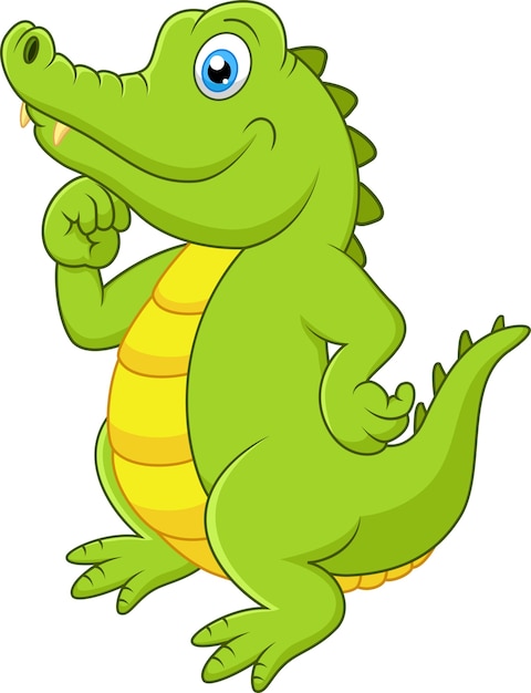 Cute cartoon crocodile