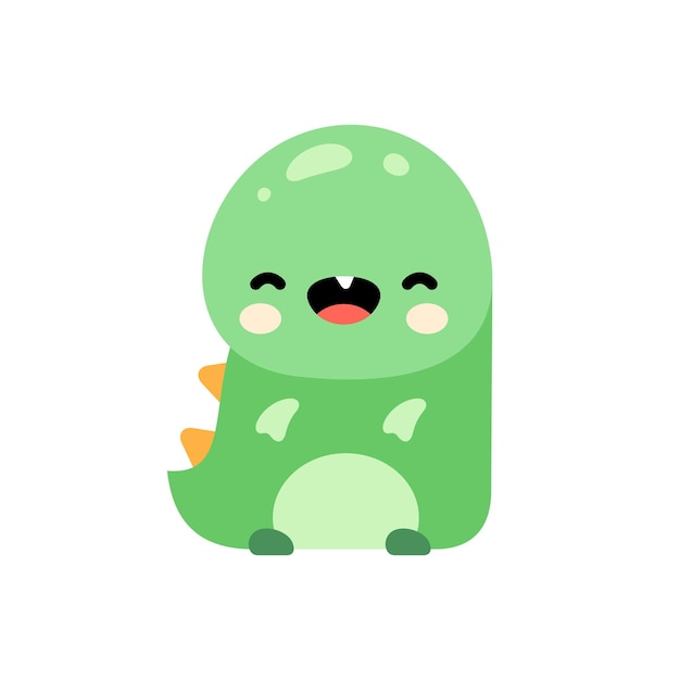 Cute cartoon dinosaur vector illustration Kawaii dinosaur