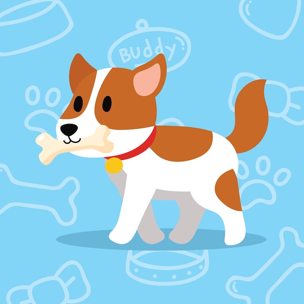 Cute cartoon dog illustration