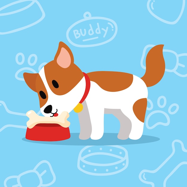 Cute cartoon dog illustration