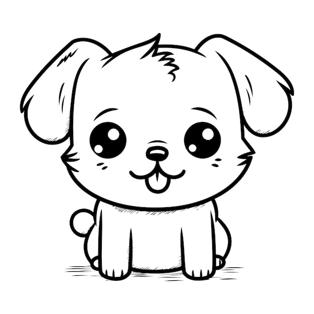 Premium Vector | Cute cartoon dog vector illustration isolated on a ...