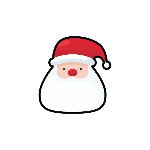 cute cartoon doll santa head