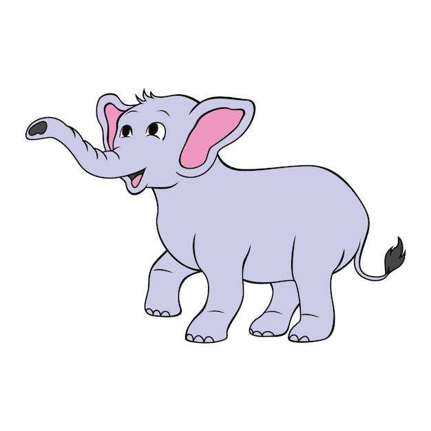 Simpatico cartone animato elefante design adorabile mascotte grande animale