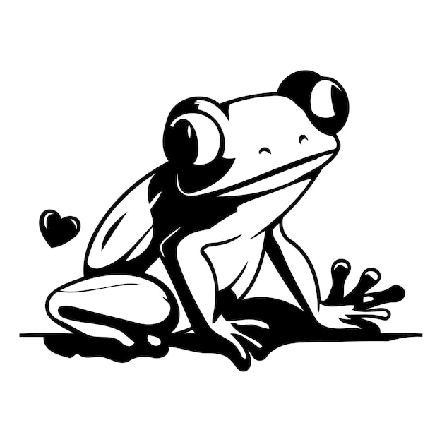 Vector cute cartoon frog vector illustration isolated on white background