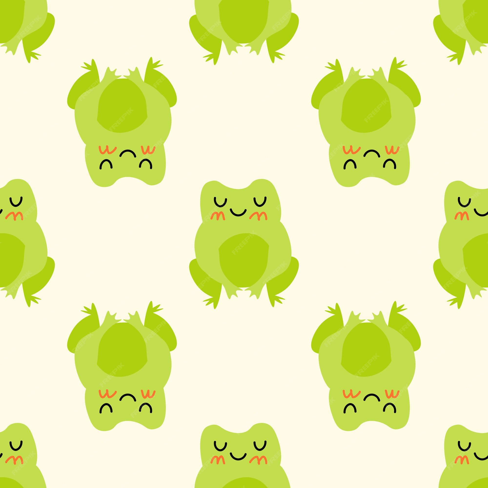 Premium Vector | Cute cartoon frogs enamored green toads vector animal ...