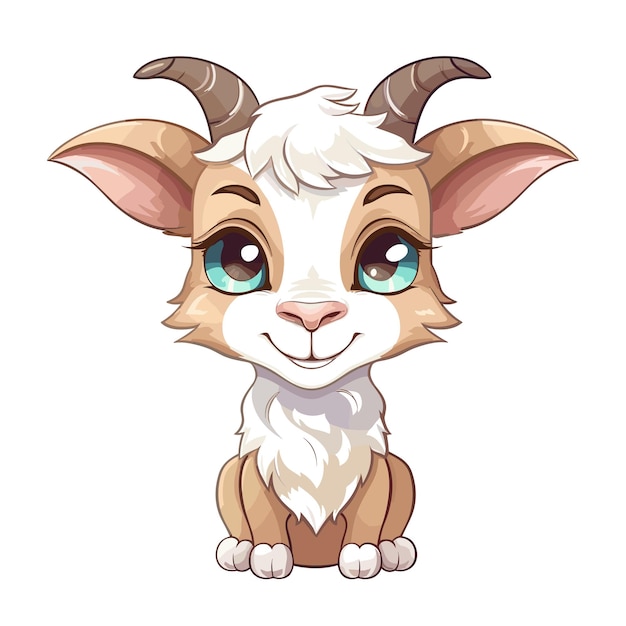 Cute cartoon goat