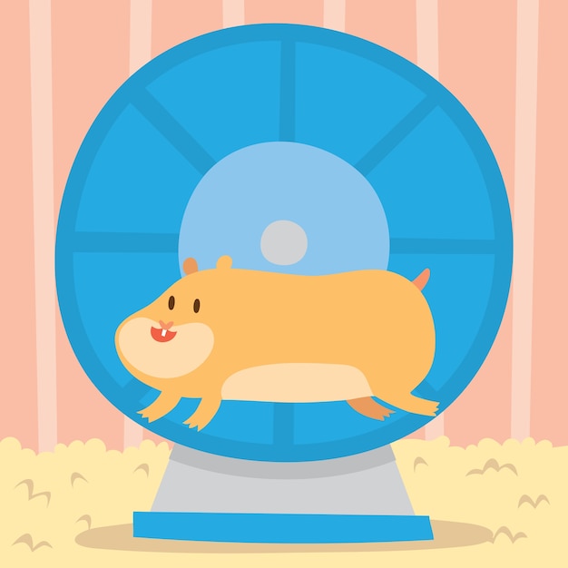 Cute cartoon hamster illustration