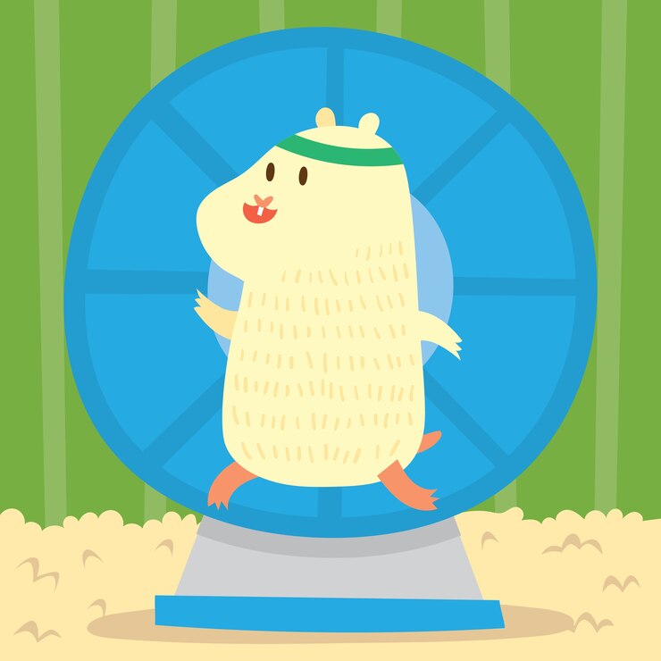 Vector 귀여운 만화 햄스터 그림