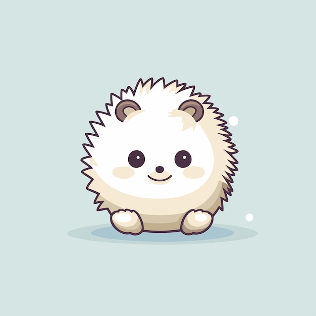 Vector cute cartoon hedgehog vector illustration cute animal