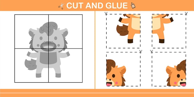 Милая мультяшная образовательная бумажная игра для детского сада и дошкольников